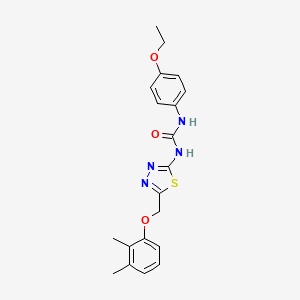 molecular formula C20H22N4O3S B3706960 N-{5-[(2,3-dimethylphenoxy)methyl]-1,3,4-thiadiazol-2-yl}-N'-(4-ethoxyphenyl)urea 