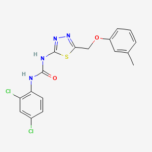 molecular formula C17H14Cl2N4O2S B3706964 1-(2,4-Dichlorophenyl)-3-{5-[(3-methylphenoxy)methyl]-1,3,4-thiadiazol-2-yl}urea 