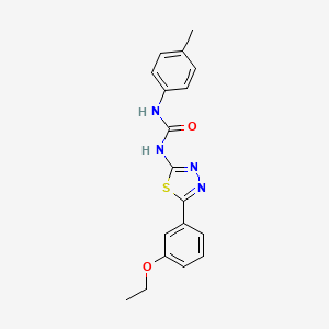 molecular formula C18H18N4O2S B3706966 1-[5-(3-Ethoxyphenyl)-1,3,4-thiadiazol-2-yl]-3-(4-methylphenyl)urea 