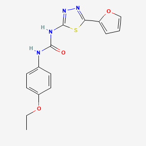 molecular formula C15H14N4O3S B3707001 1-(4-ethoxyphenyl)-3-[5-(furan-2-yl)-1,3,4-thiadiazol-2-yl]urea 