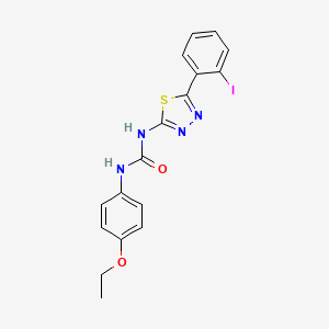 molecular formula C17H15IN4O2S B3707019 1-(4-Ethoxyphenyl)-3-[5-(2-iodophenyl)-1,3,4-thiadiazol-2-yl]urea 