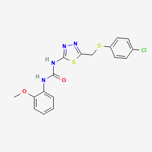 1-(5-{[(4-Chlorophenyl)sulfanyl]methyl}-1,3,4-thiadiazol-2-yl)-3-(2-methoxyphenyl)urea