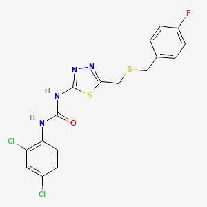 1-(2,4-Dichlorophenyl)-3-(5-{[(4-fluorobenzyl)sulfanyl]methyl}-1,3,4-thiadiazol-2-yl)urea