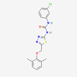 N-(3-chlorophenyl)-N'-{5-[(2,6-dimethylphenoxy)methyl]-1,3,4-thiadiazol-2-yl}urea