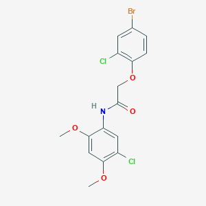 molecular formula C16H14BrCl2NO4 B3707134 2-(4-bromo-2-chlorophenoxy)-N-(5-chloro-2,4-dimethoxyphenyl)acetamide 