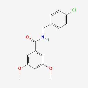 molecular formula C16H16ClNO3 B3707138 N-[(4-chlorophenyl)methyl]-3,5-dimethoxybenzamide 