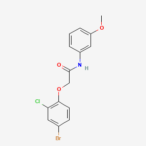 molecular formula C15H13BrClNO3 B3707152 2-(4-bromo-2-chlorophenoxy)-N-(3-methoxyphenyl)acetamide 