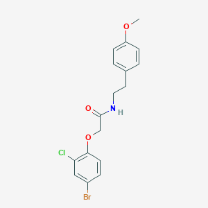 molecular formula C17H17BrClNO3 B3707161 2-(4-bromo-2-chlorophenoxy)-N-[2-(4-methoxyphenyl)ethyl]acetamide 