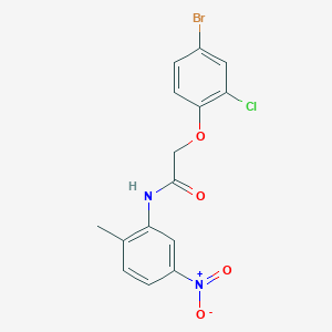 2-(4-bromo-2-chlorophenoxy)-N-(2-methyl-5-nitrophenyl)acetamide