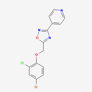 4-{5-[(4-bromo-2-chlorophenoxy)methyl]-1,2,4-oxadiazol-3-yl}pyridine