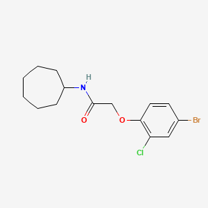 molecular formula C15H19BrClNO2 B3707210 2-(4-bromo-2-chlorophenoxy)-N-cycloheptylacetamide 