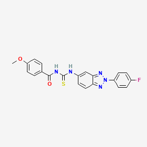 N-{[2-(4-fluorophenyl)-2H-benzotriazol-5-yl]carbamothioyl}-4-methoxybenzamide