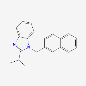 molecular formula C21H20N2 B3707235 2-ISOPROPYL-1-(2-NAPHTHYLMETHYL)-1H-1,3-BENZIMIDAZOLE 