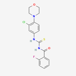 N-{[3-chloro-4-(morpholin-4-yl)phenyl]carbamothioyl}-2-fluorobenzamide