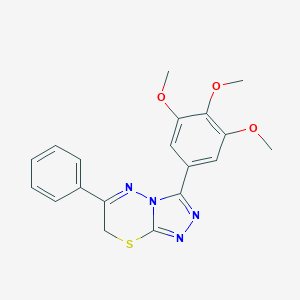 molecular formula C19H18N4O3S B370726 6-phenyl-3-(3,4,5-trimethoxyphenyl)-7H-[1,2,4]triazolo[3,4-b][1,3,4]thiadiazine CAS No. 67572-55-8