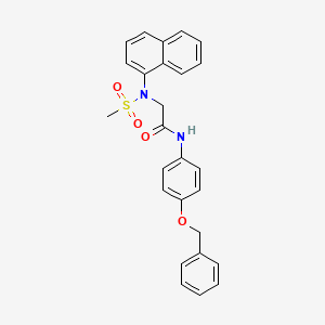 N~1~-[4-(benzyloxy)phenyl]-N~2~-(methylsulfonyl)-N~2~-1-naphthylglycinamide