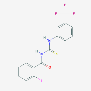 molecular formula C15H10F3IN2OS B3707274 2-iodo-N-{[3-(trifluoromethyl)phenyl]carbamothioyl}benzamide 