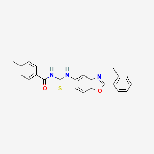 N-({[2-(2,4-dimethylphenyl)-1,3-benzoxazol-5-yl]amino}carbonothioyl)-4-methylbenzamide