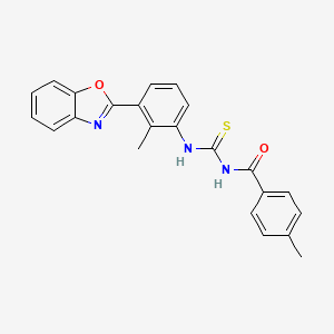 N-[[3-(1,3-benzoxazol-2-yl)-2-methylphenyl]carbamothioyl]-4-methylbenzamide