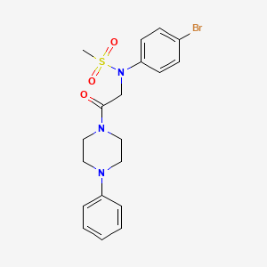 N-(4-bromophenyl)-N-[2-oxo-2-(4-phenylpiperazin-1-yl)ethyl]methanesulfonamide