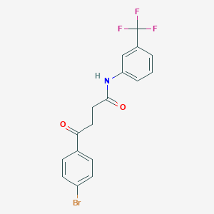 molecular formula C17H13BrF3NO2 B3707304 4-(4-bromophenyl)-4-oxo-N-[3-(trifluoromethyl)phenyl]butanamide 