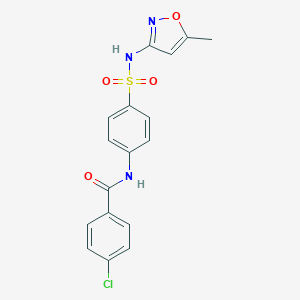 4-chloro-N-(4-{[(5-methylisoxazol-3-yl)amino]sulfonyl}phenyl)benzamide