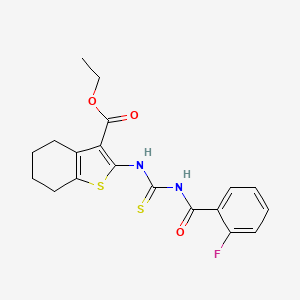 ethyl 2-({[(2-fluorobenzoyl)amino]carbonothioyl}amino)-4,5,6,7-tetrahydro-1-benzothiophene-3-carboxylate