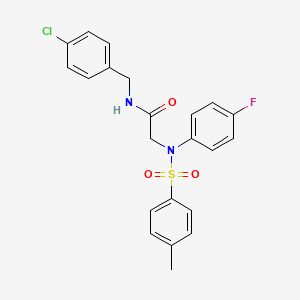 N-[(4-chlorophenyl)methyl]-2-[N-(4-fluorophenyl)-4-methylbenzenesulfonamido]acetamide