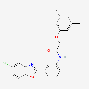 molecular formula C24H21ClN2O3 B3707351 N-[5-(5-chloro-1,3-benzoxazol-2-yl)-2-methylphenyl]-2-(3,5-dimethylphenoxy)acetamide CAS No. 6386-13-6