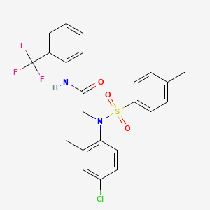 N~2~-(4-chloro-2-methylphenyl)-N~2~-[(4-methylphenyl)sulfonyl]-N~1~-[2-(trifluoromethyl)phenyl]glycinamide