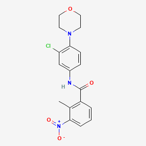 molecular formula C18H18ClN3O4 B3707401 N-(3-chloro-4-morpholin-4-ylphenyl)-2-methyl-3-nitrobenzamide 