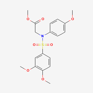 methyl 2-(N-(3,4-dimethoxyphenyl)sulfonyl-4-methoxyanilino)acetate