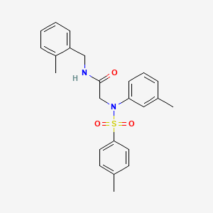 molecular formula C24H26N2O3S B3707453 N~1~-(2-methylbenzyl)-N~2~-(3-methylphenyl)-N~2~-[(4-methylphenyl)sulfonyl]glycinamide 