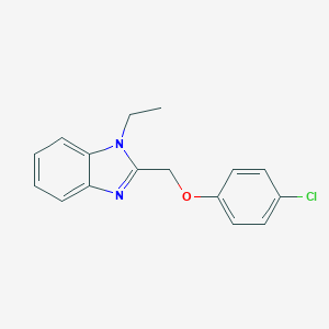 molecular formula C16H15ClN2O B370746 2-[(4-氯苯氧基)甲基]-1-乙基苯并咪唑 CAS No. 433329-44-3