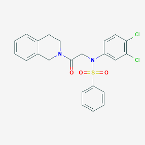 N-(3,4-dichlorophenyl)-N-[2-(3,4-dihydro-2(1H)-isoquinolinyl)-2-oxoethyl]benzenesulfonamide