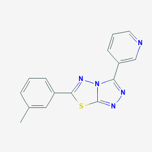 molecular formula C15H11N5S B370747 6-(3-Methylphenyl)-3-(3-pyridinyl)[1,2,4]triazolo[3,4-b][1,3,4]thiadiazole CAS No. 227945-42-8