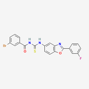 3-bromo-N-{[2-(3-fluorophenyl)-1,3-benzoxazol-5-yl]carbamothioyl}benzamide