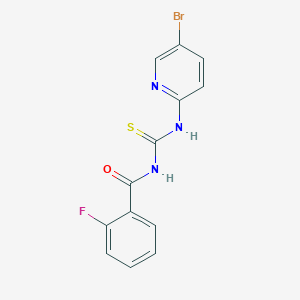 N-[(5-bromopyridin-2-yl)carbamothioyl]-2-fluorobenzamide