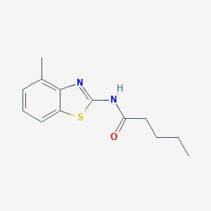 N-(4-methyl-1,3-benzothiazol-2-yl)pentanamide