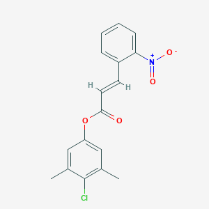 molecular formula C17H14ClNO4 B370753 4-Chloro-3,5-dimethylphenyl 3-{2-nitrophenyl}acrylate 
