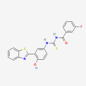 N-({[3-(1,3-benzothiazol-2-yl)-4-hydroxyphenyl]amino}carbonothioyl)-3-fluorobenzamide