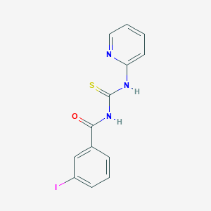 molecular formula C13H10IN3OS B3707552 3-iodo-N-(pyridin-2-ylcarbamothioyl)benzamide 