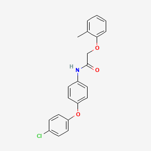 molecular formula C21H18ClNO3 B3707566 N-[4-(4-chlorophenoxy)phenyl]-2-(2-methylphenoxy)acetamide 