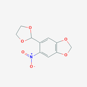 molecular formula C10H9NO6 B370762 5-(1,3-Dioxolan-2-yl)-6-nitro-1,3-benzodioxole 