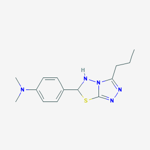 6-[4-(Dimethylamino)phenyl]-3-propyl-5,6-dihydro-1,2,4-triazolo[3,4-b][1,3,4]thiadiazole