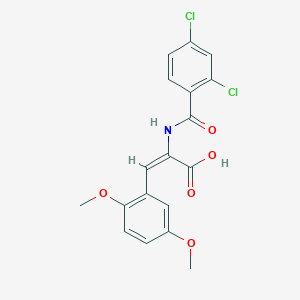 (E)-2-[(2,4-dichlorobenzoyl)amino]-3-(2,5-dimethoxyphenyl)prop-2-enoic acid