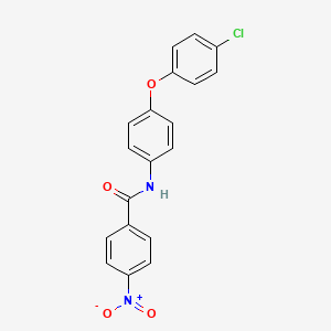 molecular formula C19H13ClN2O4 B3707644 N-[4-(4-chlorophenoxy)phenyl]-4-nitrobenzamide 