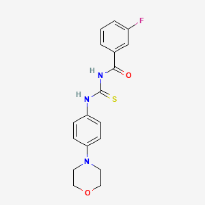 3-fluoro-N-{[4-(morpholin-4-yl)phenyl]carbamothioyl}benzamide