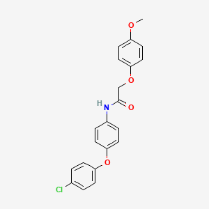 molecular formula C21H18ClNO4 B3707659 N-[4-(4-chlorophenoxy)phenyl]-2-(4-methoxyphenoxy)acetamide 