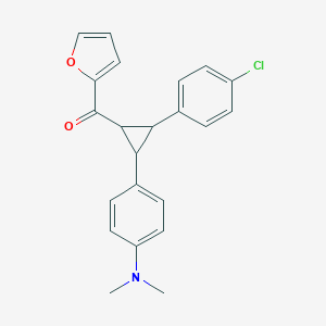 molecular formula C22H20ClNO2 B370767 {2-(4-Chlorophenyl)-3-[4-(dimethylamino)phenyl]cyclopropyl}(2-furyl)methanone 